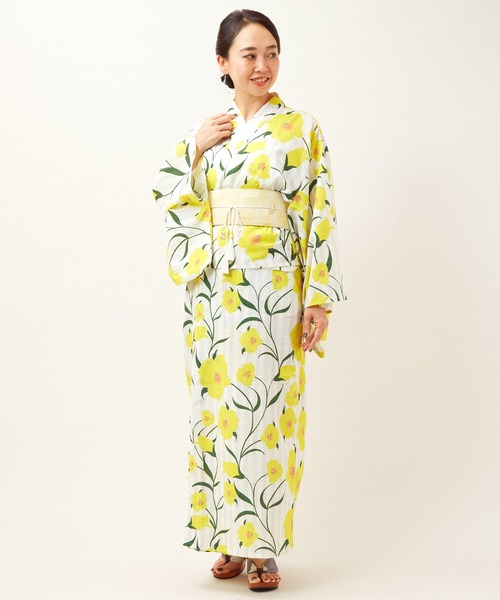 カヤ】夏華二部式浴衣 UV羽織＆ワンピース2点セット（浴衣）｜カヤ