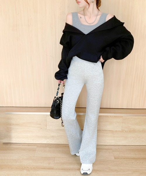 セール】選べる丈 フレアレギパン ストレッチ もっちり素材（その他