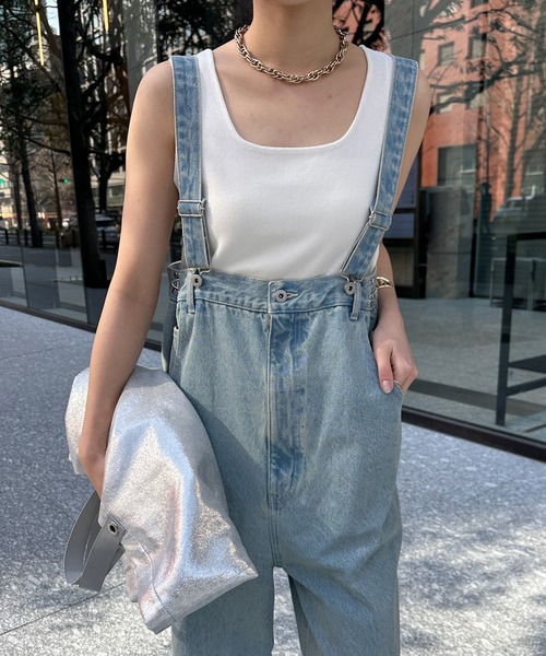 DouDou（ドゥドゥ）の「デニムサロペット（サロペット/オーバーオール