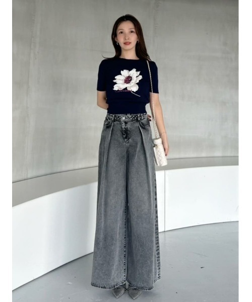 セール】レイヤードデザインパンツ（デニムパンツ）｜SNIDEL