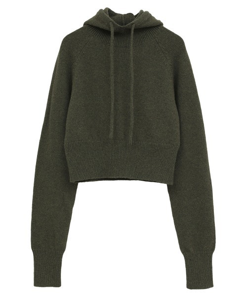 CLANE/クラネ】SHORT KNIT HOODIE/ショートニットフーディ（ニット