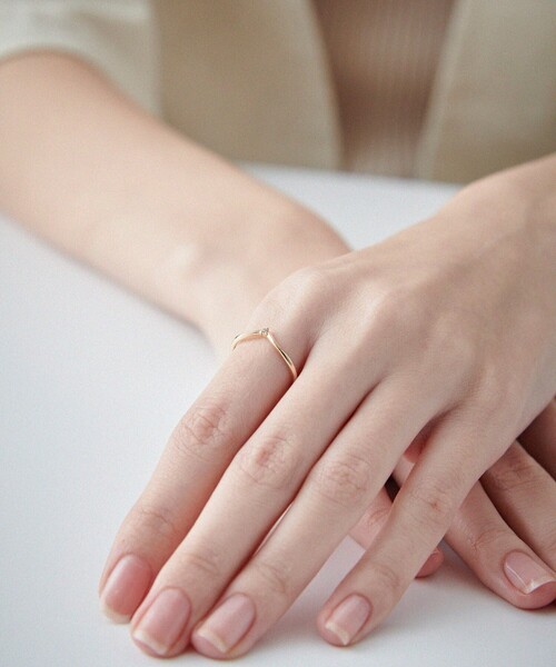 ete（エテ）の「○[レイヤード] K10YG ブラウンダイヤモンド リング