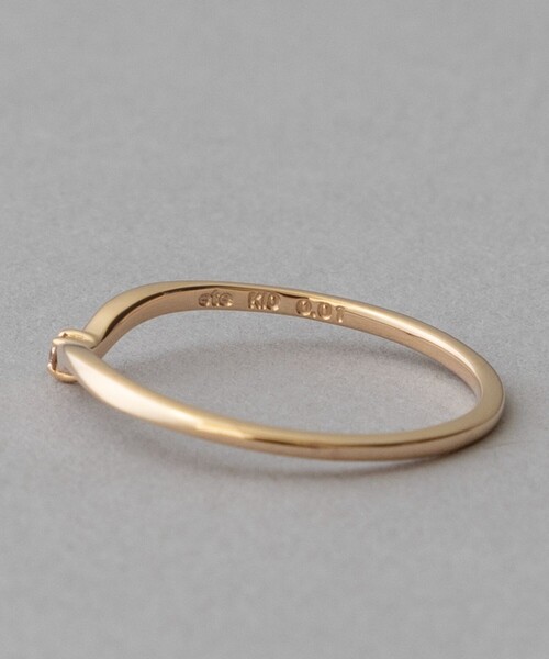 ete（エテ）の「○[レイヤード] K10YG ブラウンダイヤモンド リング