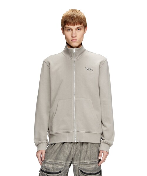 メンズ ジップアップコットンスウェット S-GINNI-ZIP-OD（スウェット