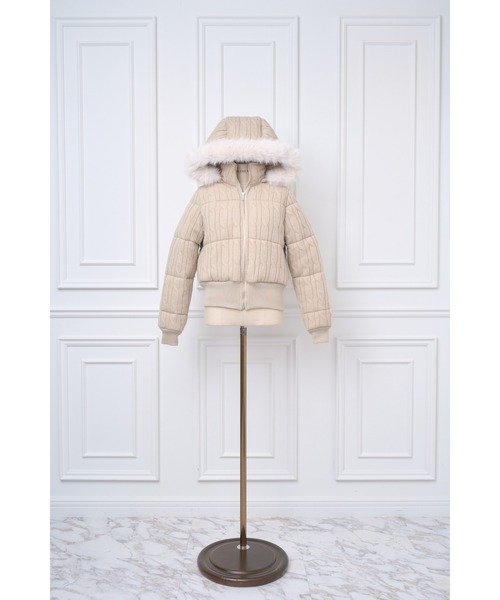 Cable Knit Padded Jacket（ブルゾン）｜MISTREASS（ミストレアス）の