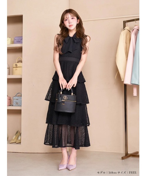 レーシーティアードロングドレス（ワンピース）｜Darich（ダーリッチ