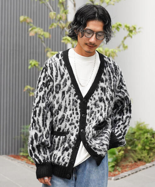schott（ショット）の「Schott/ショット/SHAGGY KNIT LEOPARD/シャギー