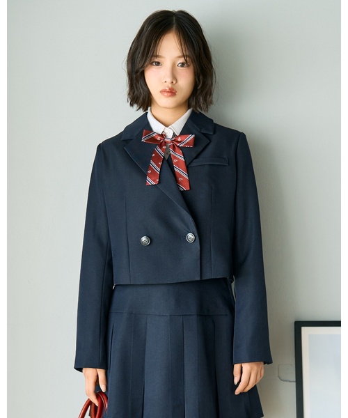 セール】【卒服・セレモニー】エンブレムつきボレロジャケット（スーツ