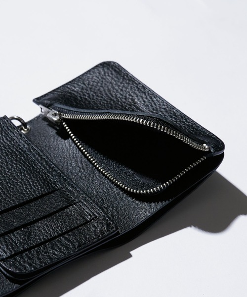 CALEE/キャリー SILVER STAR CONCHO FLAP LEATHER HALF WALLET