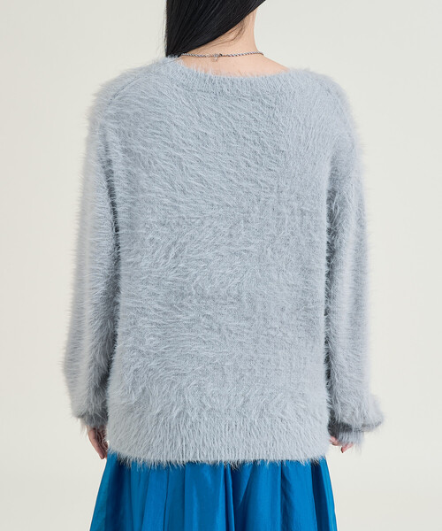 セール】染めわけ シャギーニットプルオーバー（ニット/セーター