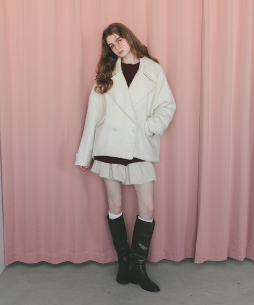 セール】ブークレビッグカラーコート（その他アウター）｜VANNIE U