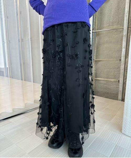 セール】3D FLOWER LAYERED SKIRT（スカート）｜Ameri（アメリ）の