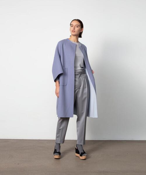 Drawer（ドゥロワー）の「Drawer ウールモヘヤサテンタックパンツ