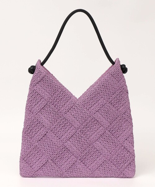 quaranciel: ワンハンドル Vカット メッシュ バッグ（A4対応）（かご