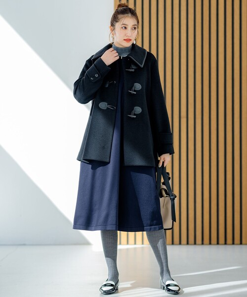 組曲（クミキョク）の「バイカラーダッフル ウールコート（ダッフル