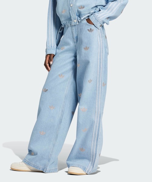 adidas（アディダス）の「デニム ラインストーン パンツ / アディダス