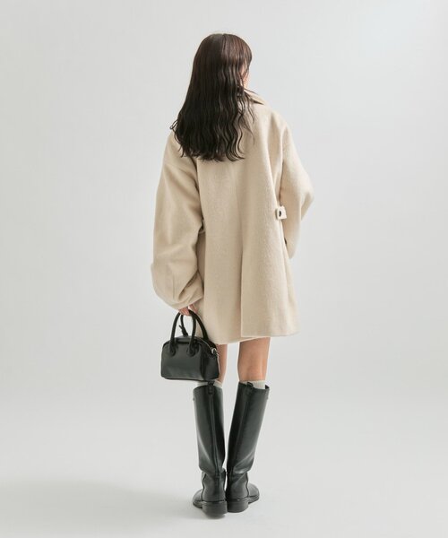 セール】ウール混 シャギーミドルコート（その他アウター）｜mystic