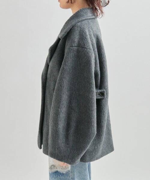 セール】ウール混 シャギーミドルコート（その他アウター）｜mystic