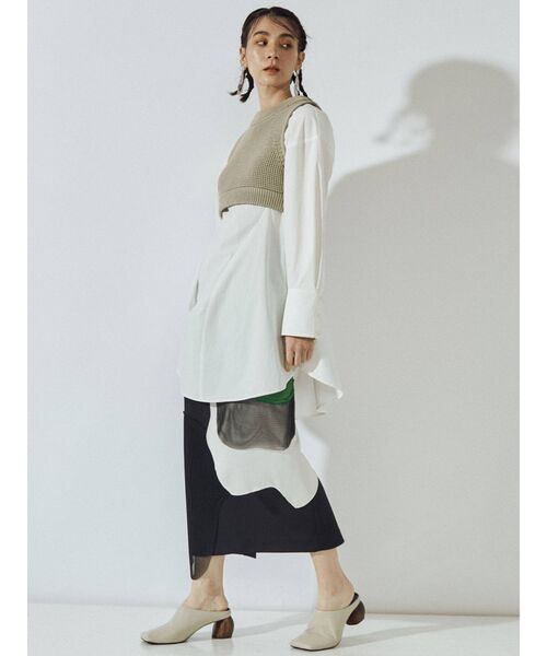 UN3D.（アンスリード）の「ショートニットタンクトップ（タンクトップ