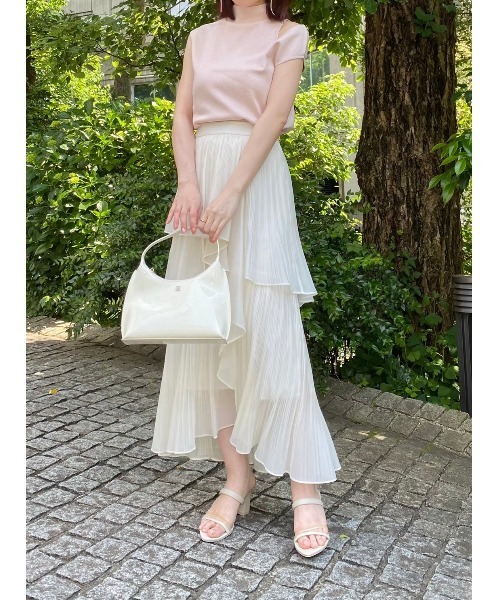 SNIDEL（スナイデル）の「ストレートプリーツティアードスカート