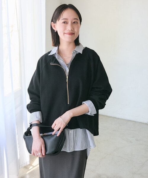 新色追加/抜け感◎】ハーフZIPスウェット（スウェット）｜RIVE DROITE