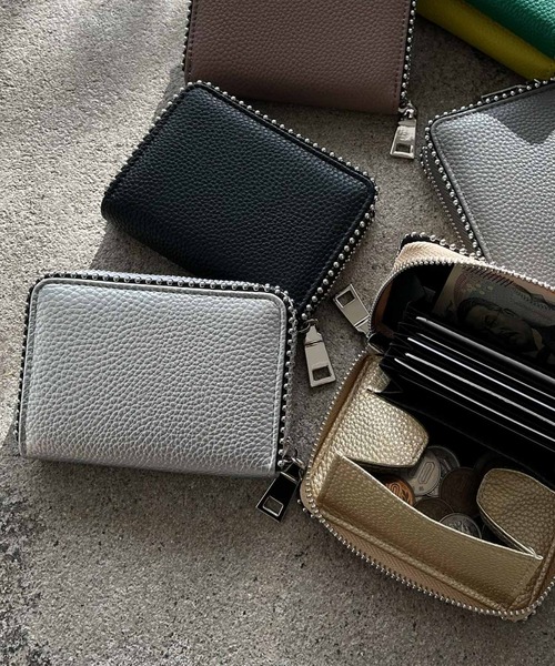 セール】ボールスタッズカード＆コインケース ミニ財布（財布