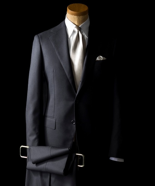 ビームスの百名品】BEAMS F EXCLUSIVE FABRIC ウール ブラックスーツ