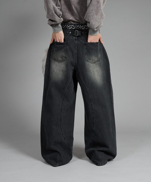 セール】ボタンフライワイドカーブデニム（デニムパンツ）｜sedacle