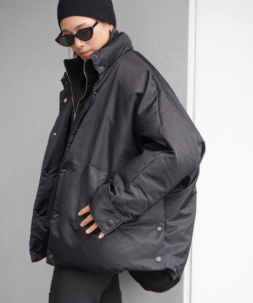 BERENICE】ブラックオーバーダウンジャケット（ダウンジャケット