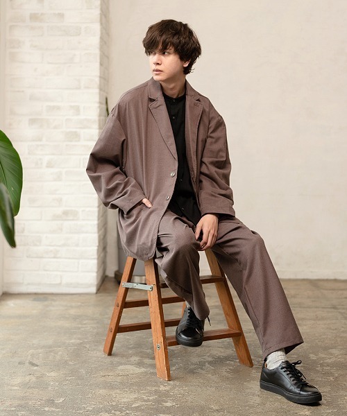 ドロップショルダーオーバーサイズテーラードジャケット（セットアップ