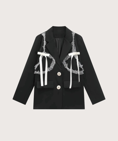 Dot Lace Ribbon Jacket ドットレースリボンジャケット（テーラード