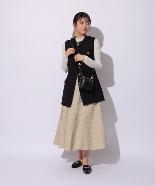 Rirandture（リランドチュール）の「ふくれジャガードフレアスカート