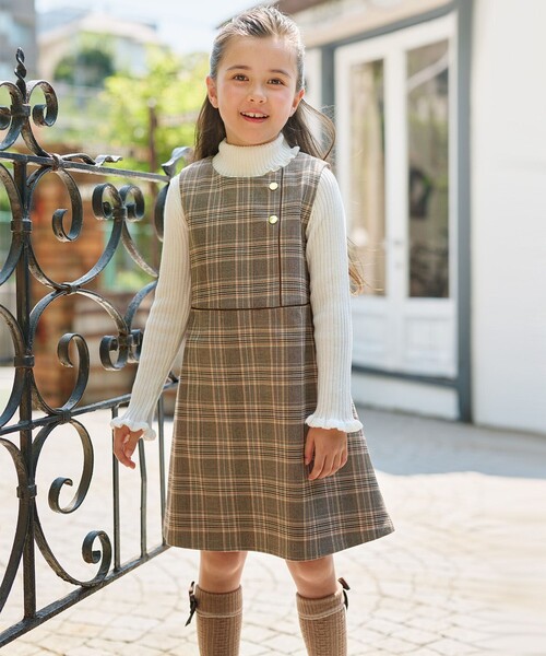 組曲（クミキョク）の「【150-160㎝】キチントチェック ジャンパー