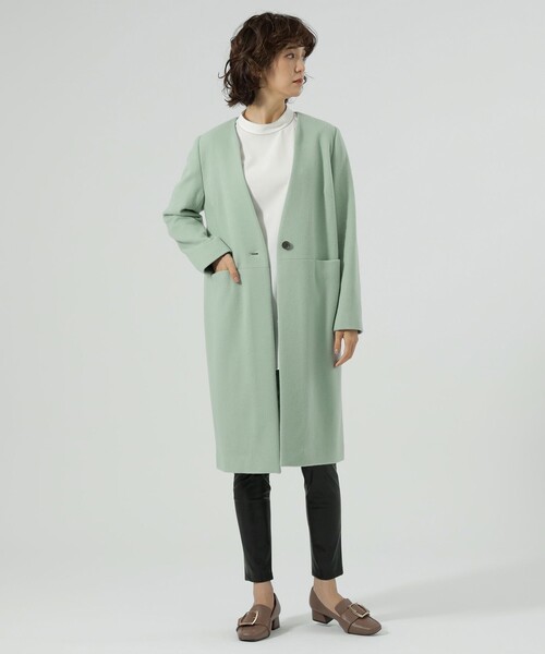 CAST:（キャストコロン）の「ノーカラーチェスターコート（チェスター