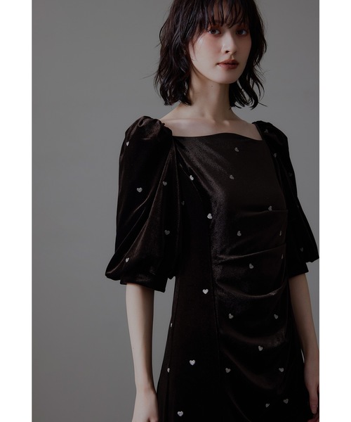 スイートハートベロアドレス 結婚式 二次会 成人式 同窓会 パーティー