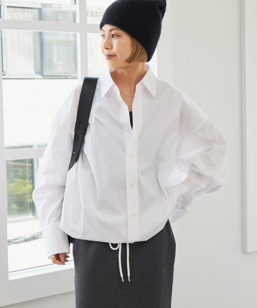 追加》CO/PEヘムギャザーシャツ（シャツ/ブラウス）｜Spick & Span