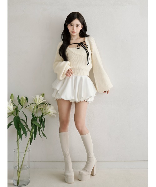 アシメレイヤードニットトップス（ニット/セーター）｜Darich