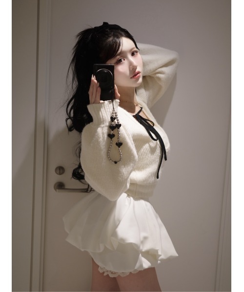 アシメレイヤードニットトップス（ニット/セーター）｜Darich