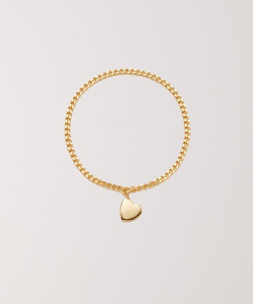 PAS TIERRA（パティエラ）の「K18 ハートチェーンリング（リング