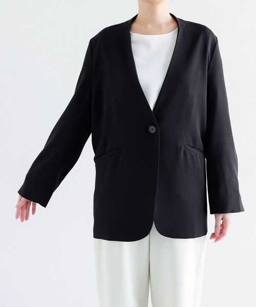 ノーカラージャケット（その他アウター）｜evernavy（エバーネイビー