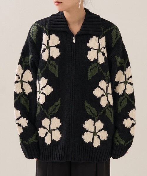FREAK'S STORE（フリークスストア）の「BIG花柄ジップニット