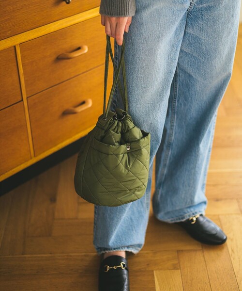 別注】UNIVERSAL OVERALL / キルト 巾着バッグ（ショルダーバッグ