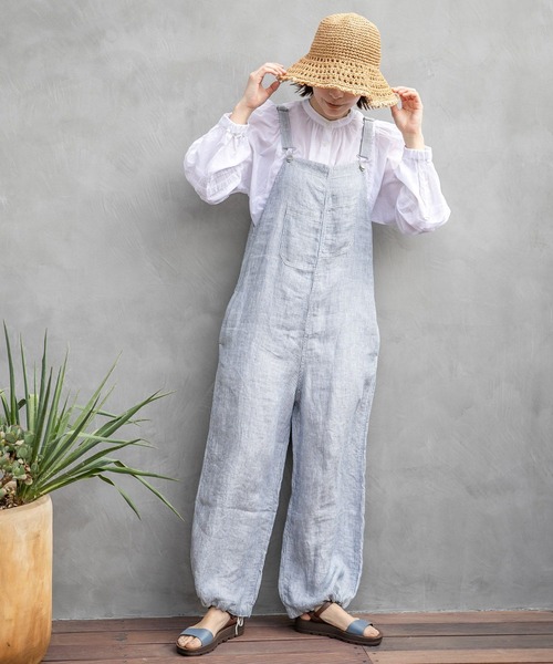 niko and（ニコアンド）の「リネンツイルリメイク風サロペット