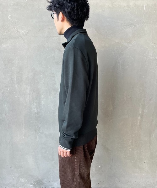 FRED PERRY/フレッドペリー] ワンポイント刺繍 ハーフジップスウェット