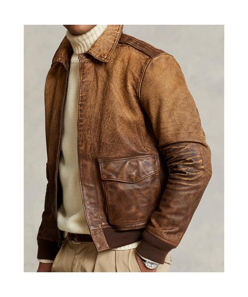 レザー フライト ジャケット（ブルゾン）｜POLO RALPH LAUREN（ポロ