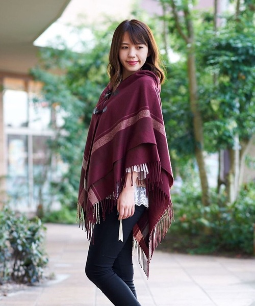 axes femme（アクシーズファム）の「サイドラインポンチョ（ポンチョ