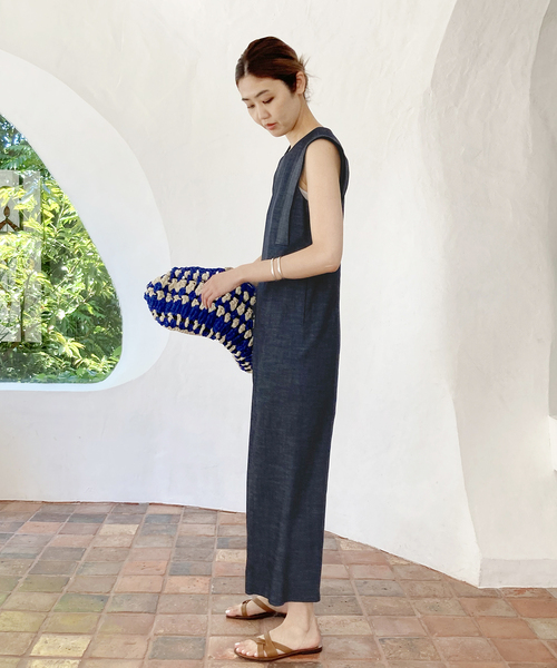 IENA（イエナ）の「デニムライクスクエアショルダーオールインワン