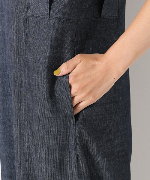 IENA（イエナ）の「デニムライクスクエアショルダーオールインワン