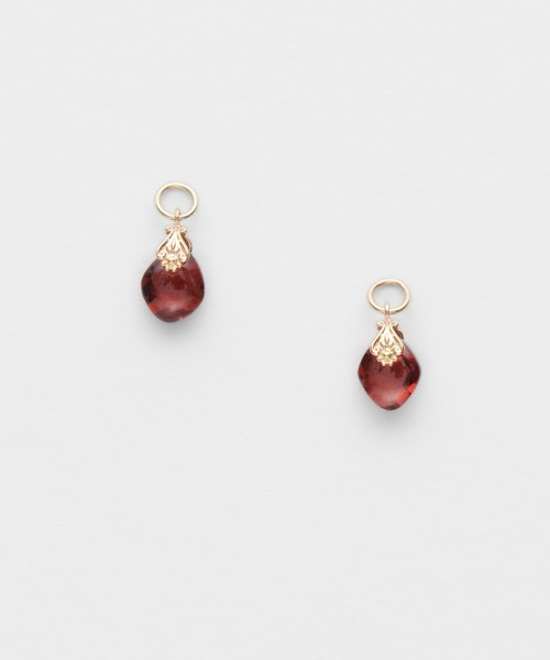 K10ガーネットピアスチャーム（チャーム）｜agete（アガット）の