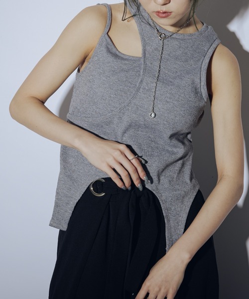 Garter design アシメタンクトップ（タンクトップ）｜Ezick（エジック